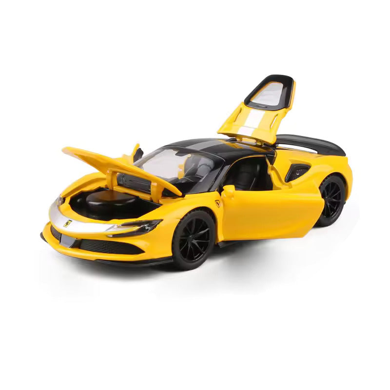 Ferrari Sf90 Scale Model Diecast Metalcar - All Size