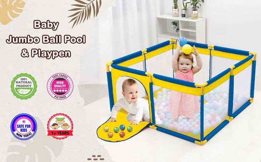 Premium Jumbo Size Ball Pool For Kids Indoor And Outdoor,Multicolor (50 Free Balls On Prepaid Orders) - Kyaratoy.com