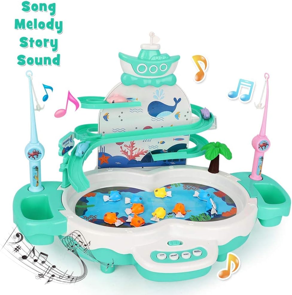 Premium Magnetic Baby Fishing Toy Set, 3 in 1 Fishing Game for Toddlers & Kids