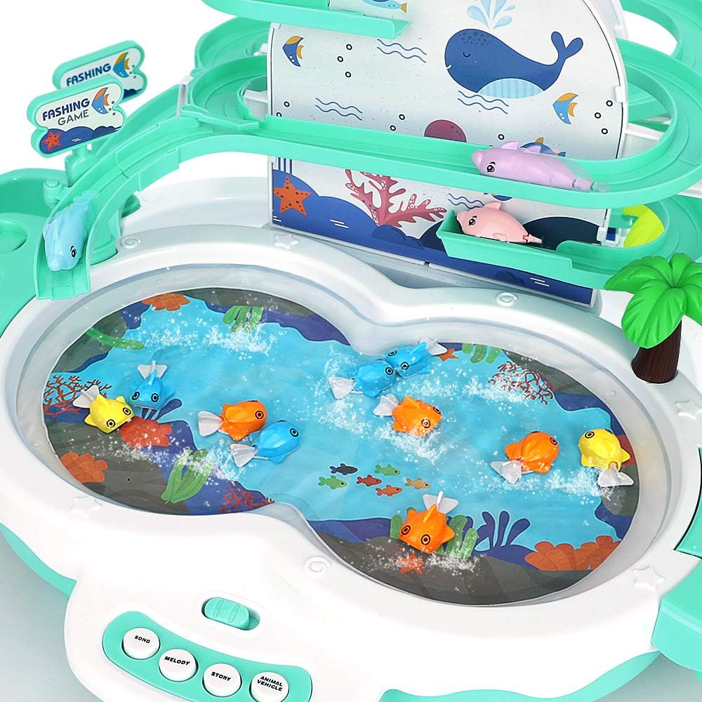 Premium Magnetic Baby Fishing Toy Set, 3 in 1 Fishing Game for Toddlers & Kids