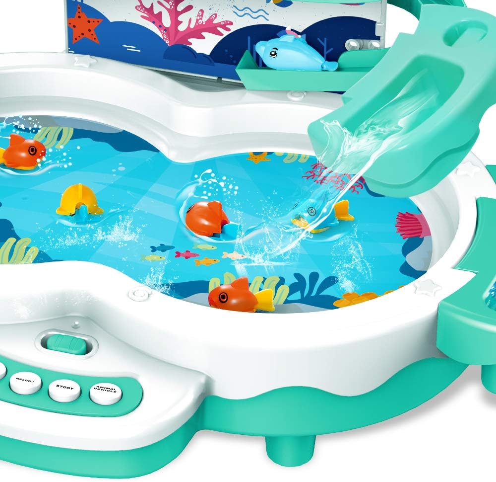Premium Magnetic Baby Fishing Toy Set, 3 in 1 Fishing Game for Toddlers & Kids