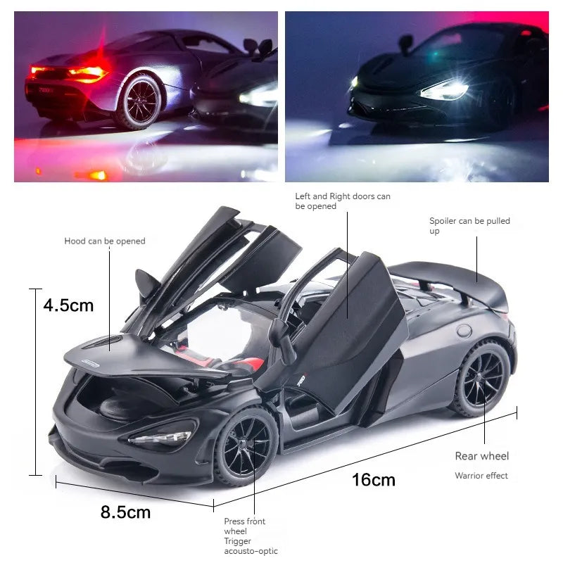 Mc Laren 720s Scale Model Diecast Metalcar - All Size