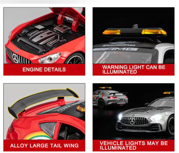Mercedes-benz Amg Gt Safety Car Scale Model Diecast Metalcar - All Size