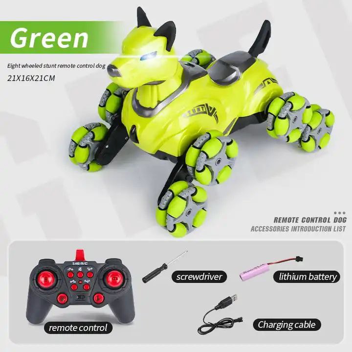 Premium Stunt Dog Toys Car Plastic Radio Electric RC 8 Wheels Car Toy for Kids