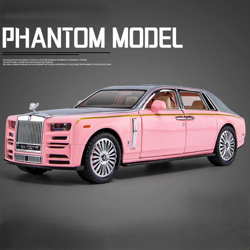 Rolls Royce Phantom Pink Scale Model Diecast Metalcar - All Size