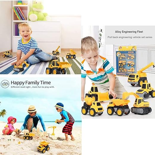 Unbreakable Construction Bulldozer Excavator Loader Truck Vehicles for Kids Building Vehicle Engineer