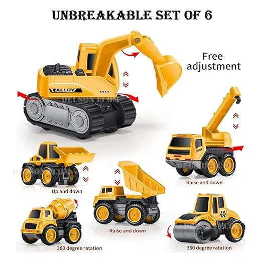 Unbreakable Construction Bulldozer Excavator Loader Truck Vehicles for Kids Building Vehicle Engineer
