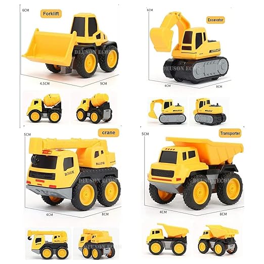 Unbreakable Construction Bulldozer Excavator Loader Truck Vehicles for Kids Building Vehicle Engineer