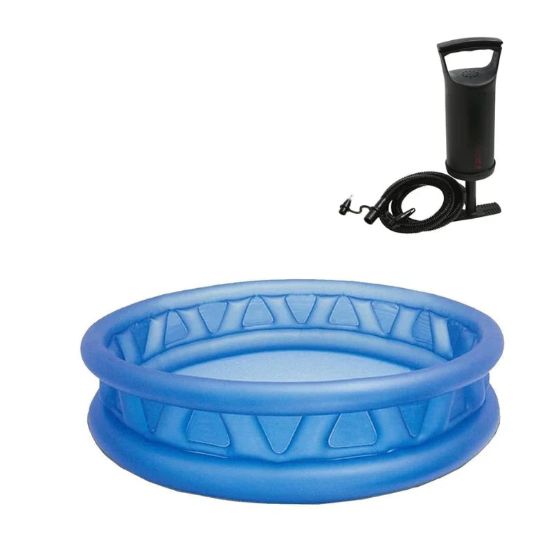 6 FT ROUND PORTABLE INFLATABLE & FOLDABLE SWIMMING POOL OUTDOOR & INDOOR WATER SWIMMING POOL FOR KIDS & ADULTS