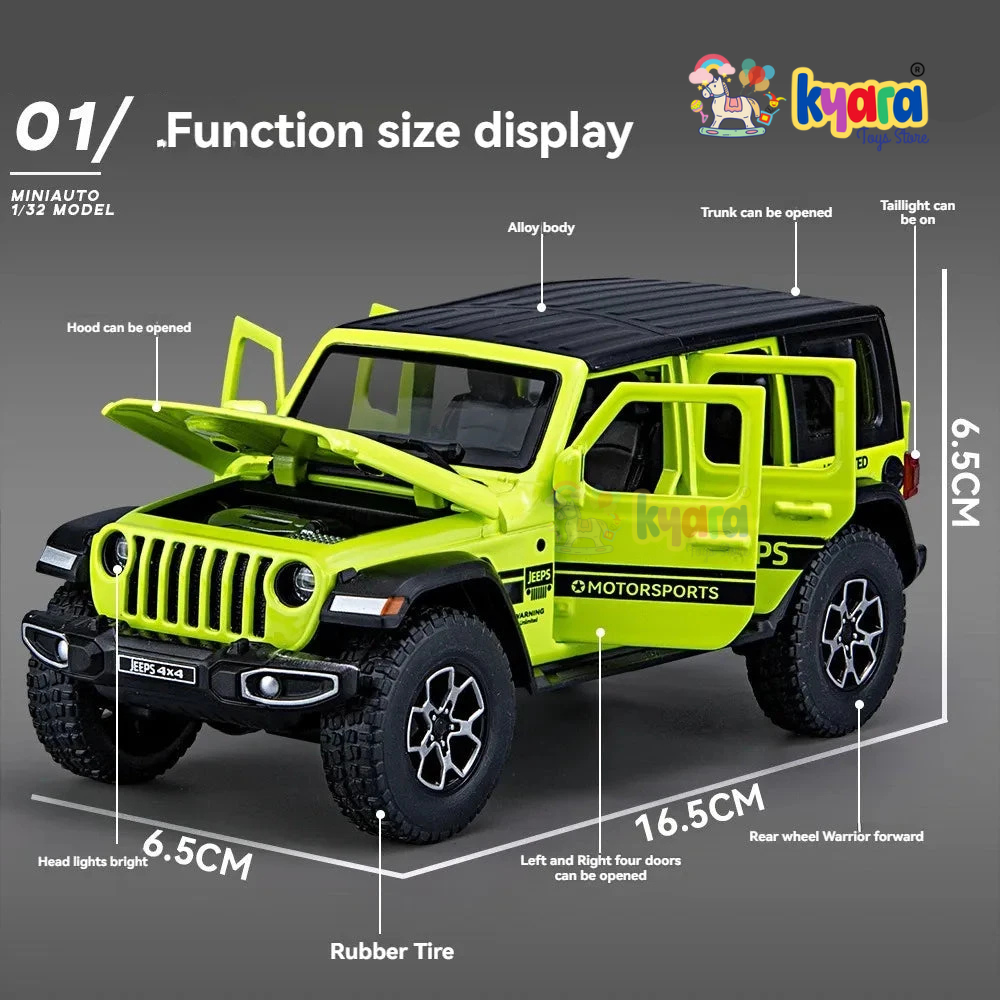 Wrangler Rubicon Thar Jeep Scale Model Metal Car- All Model