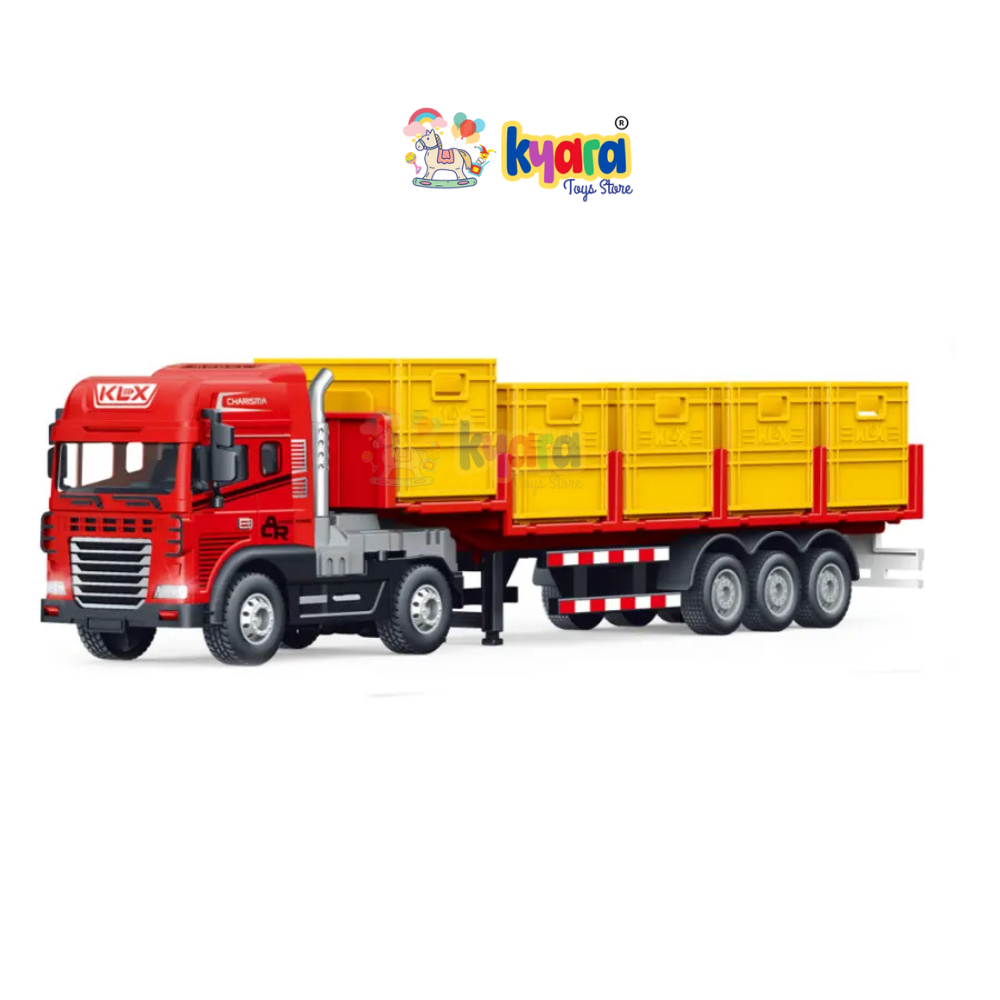 NEW DESIGN ALLOY INERTIA FRICTION POWER TRANSPORT TRAILER TOY TRUCK TRANSPORT CAR CARRIER TOY WITH STORAGE BOX
