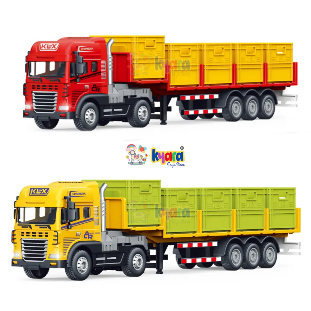 NEW DESIGN ALLOY INERTIA FRICTION POWER TRANSPORT TRAILER TOY TRUCK TRANSPORT CAR CARRIER TOY WITH STORAGE BOX