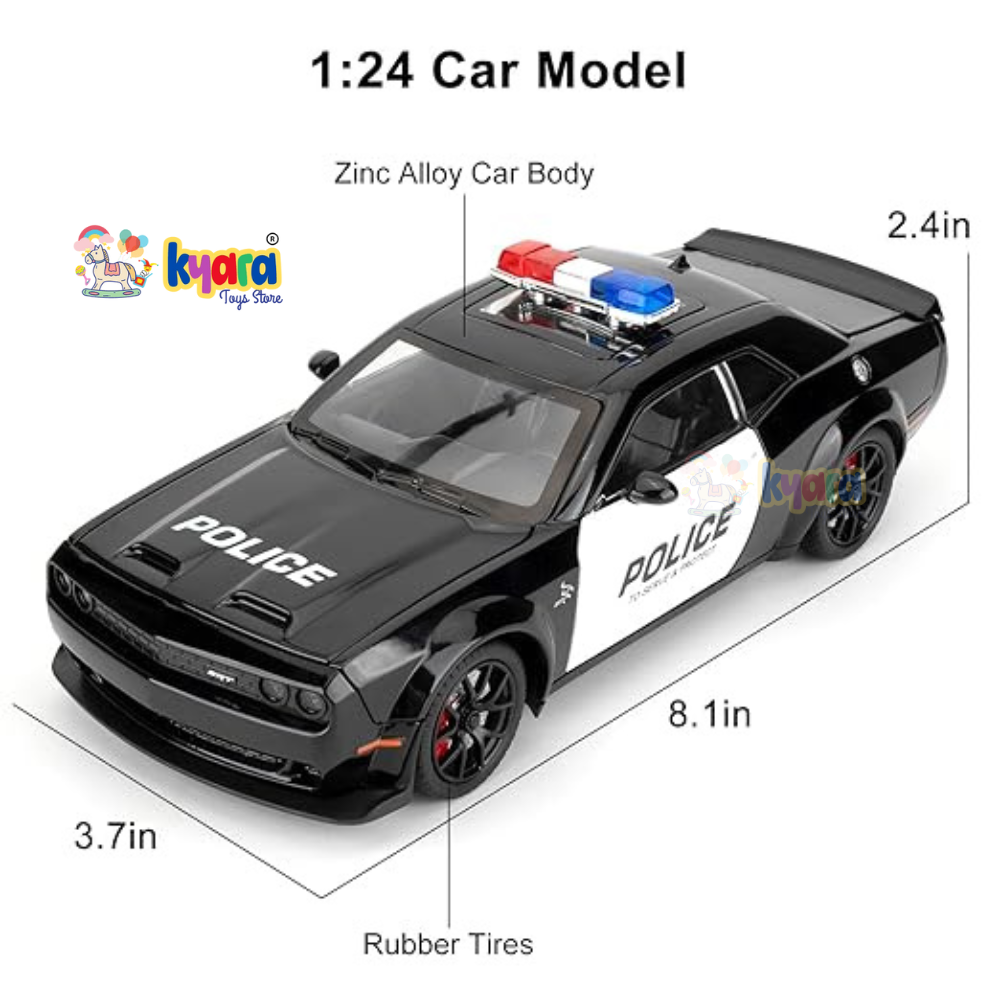 Dodge Challenger Srt Police Scale Model Diecast Metalcar - All Size