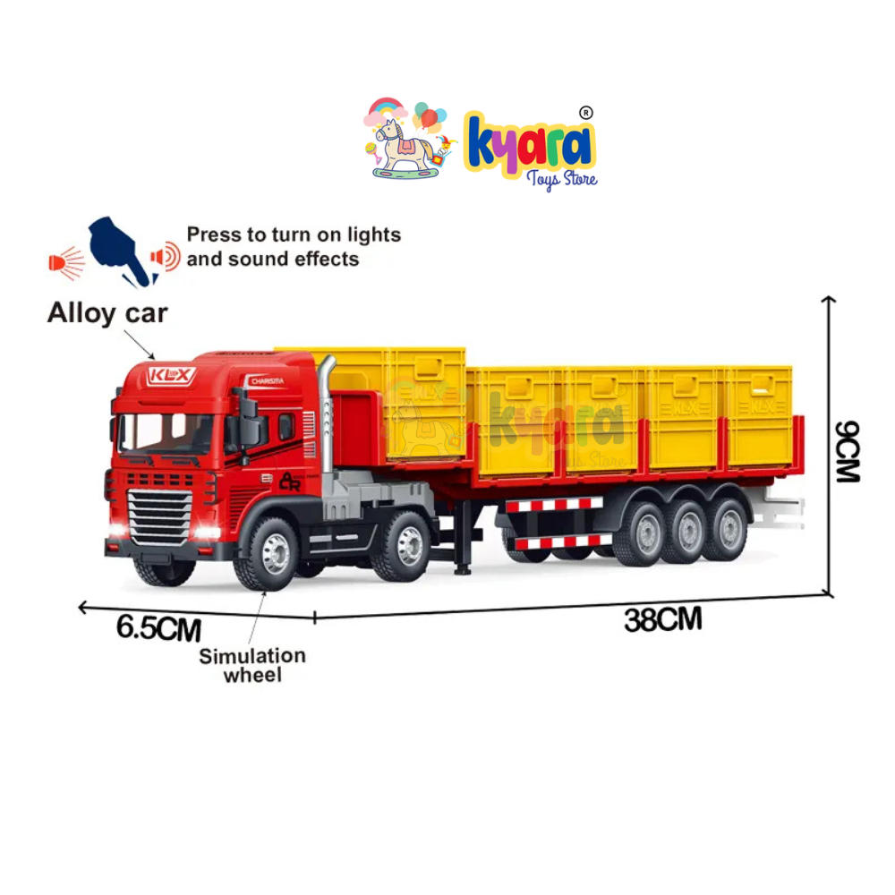 NEW DESIGN ALLOY INERTIA FRICTION POWER TRANSPORT TRAILER TOY TRUCK TRANSPORT CAR CARRIER TOY WITH STORAGE BOX