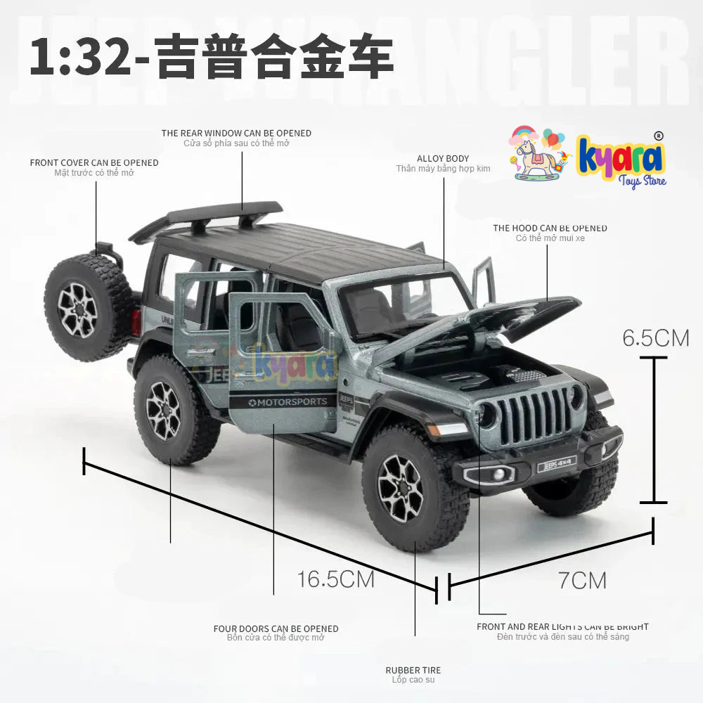 Wrangler Rubicon Thar Jeep Scale Model Metal Car- All Model