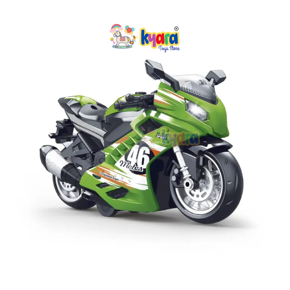 Police Motorcycle Toy - Pull Back Motorcycle Toys, Tiny Gift with Music Lighting, Latte Motorcycles Toy