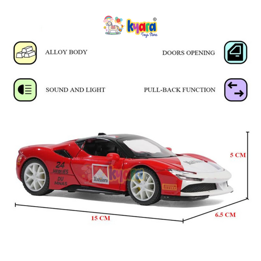 Ferrari SF90 Marlboro Race diecast scale model car miniature