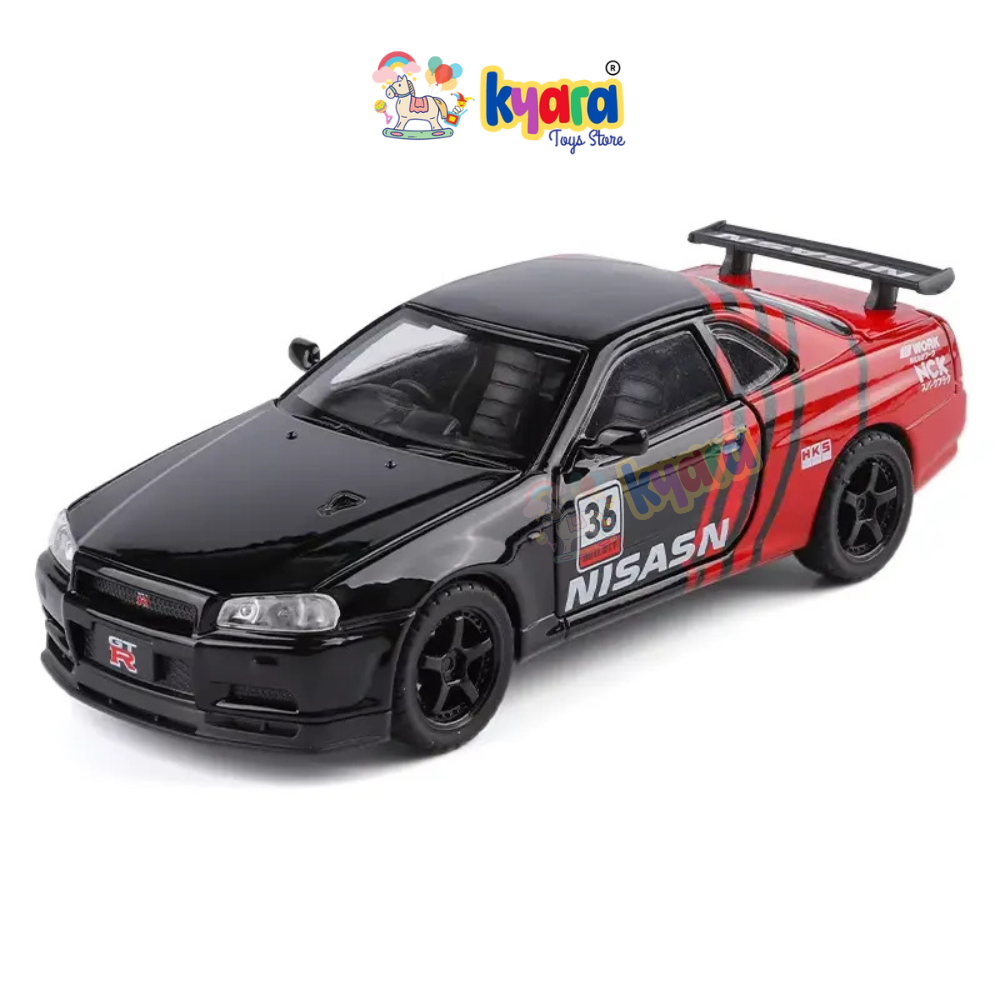 Nissan GTR R34 Sport Racing Car Scale Model Diecast Metalcar