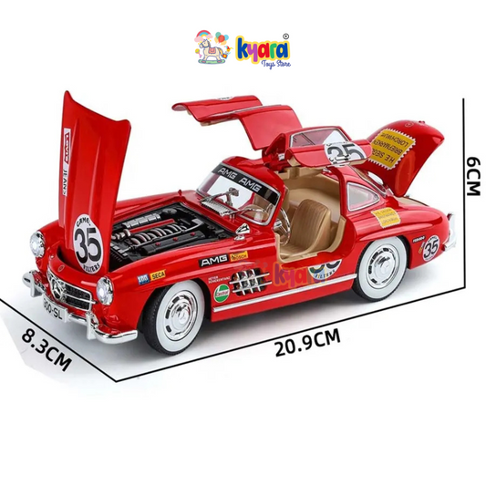 Red Mercedes-Benz 300SL Sports 1:24 Diecast Scale Model Car