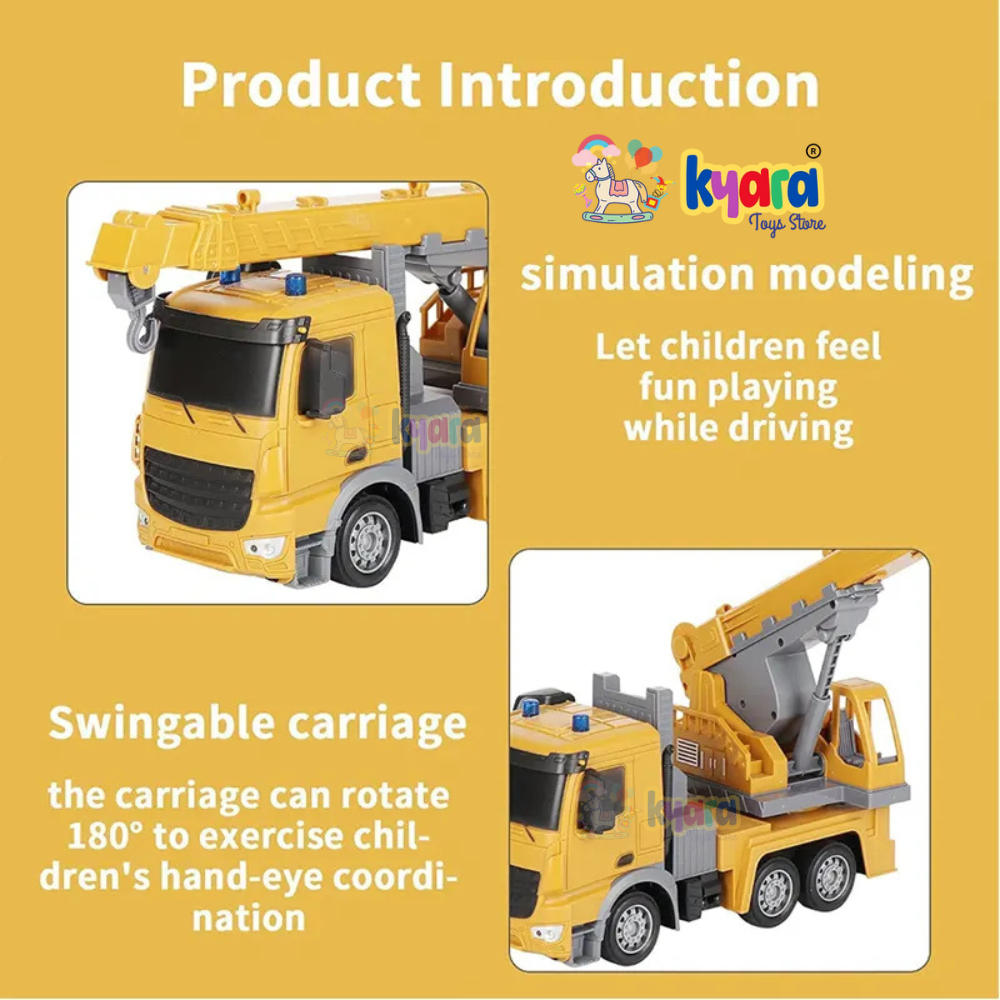 1:24 Scale Construction Truck 2.4GHz 6 Channels RC Crane Remote Control Engineering Vehicle Toys for Kids
