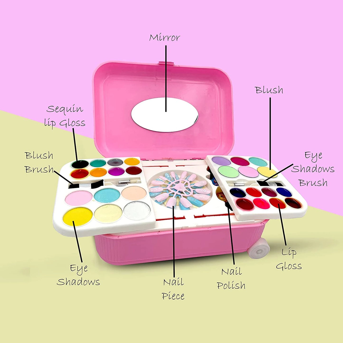 Makeup & Paint Art Set in Pink Suitcase