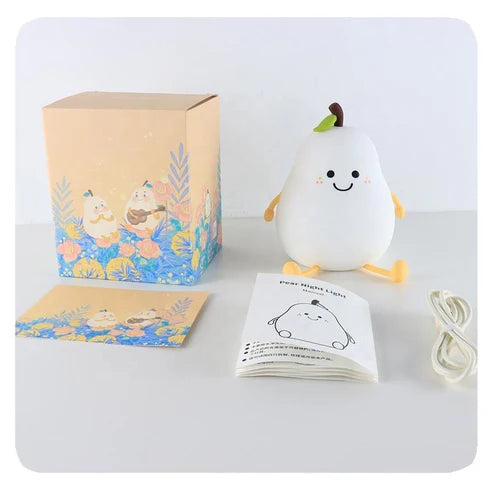 Cute Smile Pear Shape Night Light Lamp