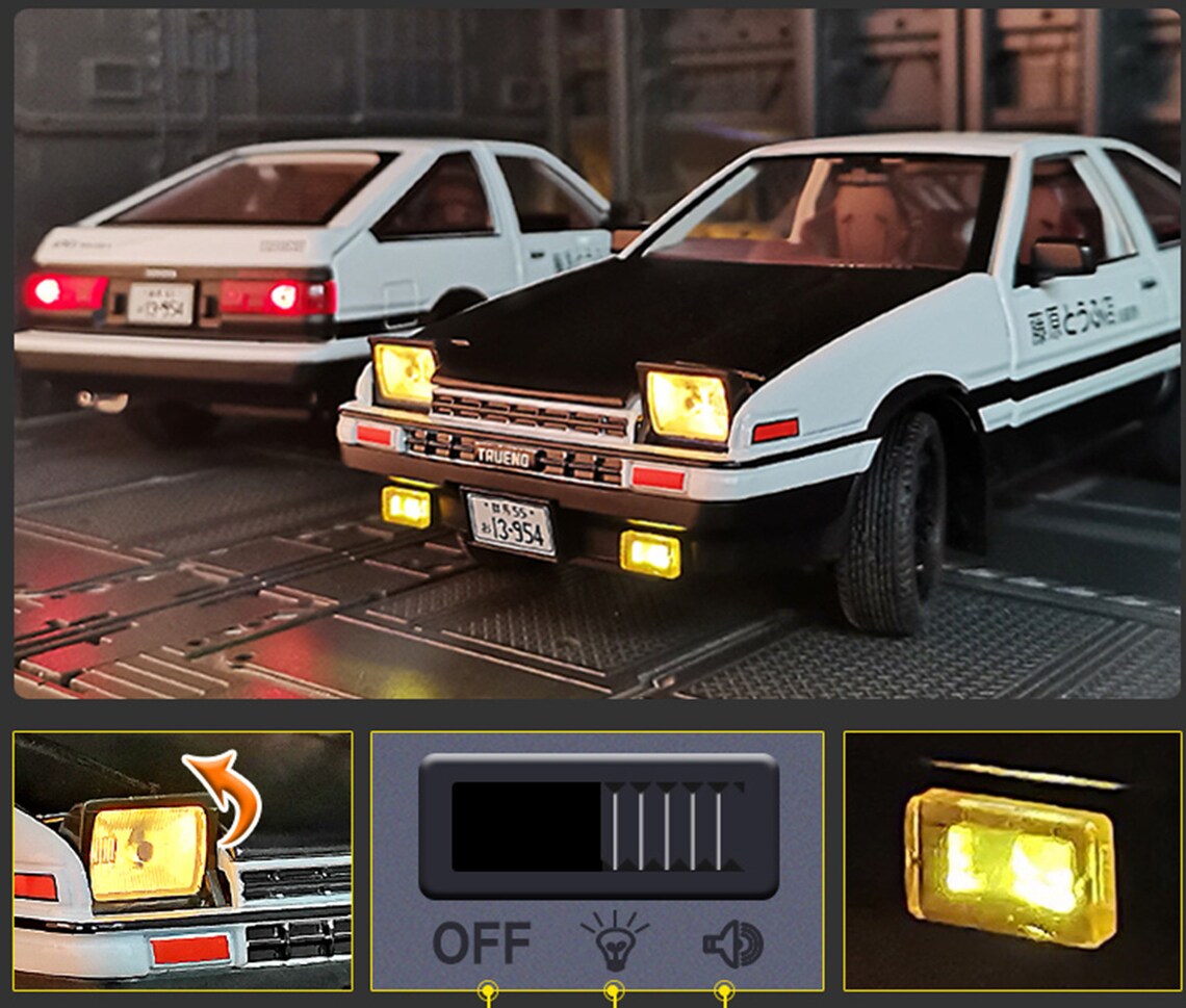 Toyota Ae-86 Scale Model Diecast Metalcar - All Size