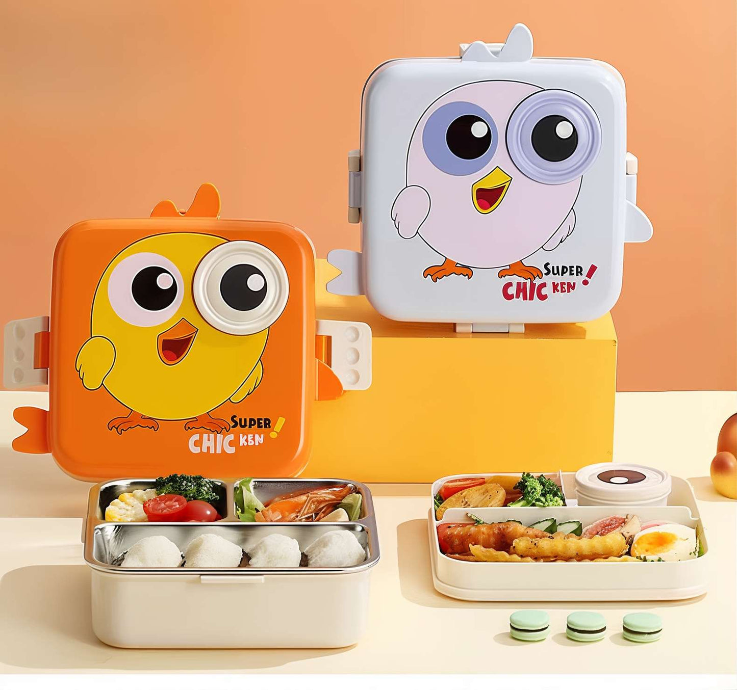 Cute Elephant Eye Steel Lunch Box