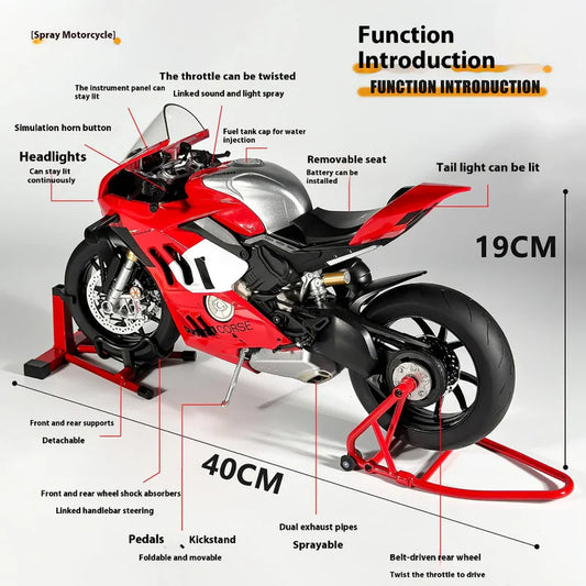 Ducati V4S Key Smoke 1:6 Diecast Alloy Model Bike