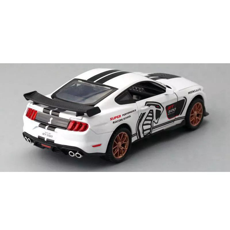 Mustang Gt500 Orange Scale Model Diecast Metalcar - All Size