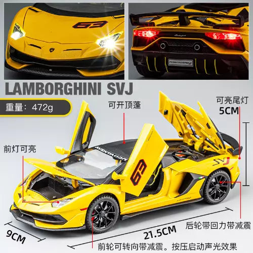 Lamborghini Svj-63 Scale Model Diecast Metalcar - All Size