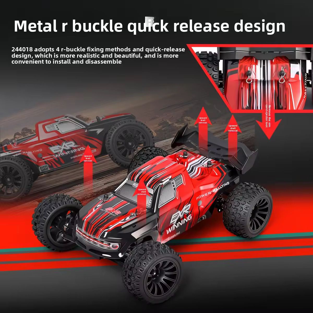 WLTOYS 244018 1/24 Scale Off-Road RTR Electric 2WD RC Monster Truck