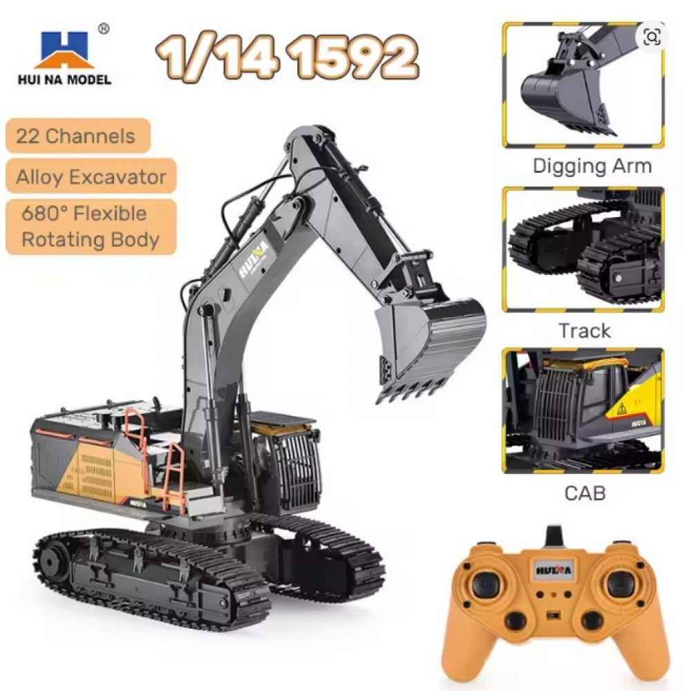 Huina 1592 1:14 Remote Control Excavator