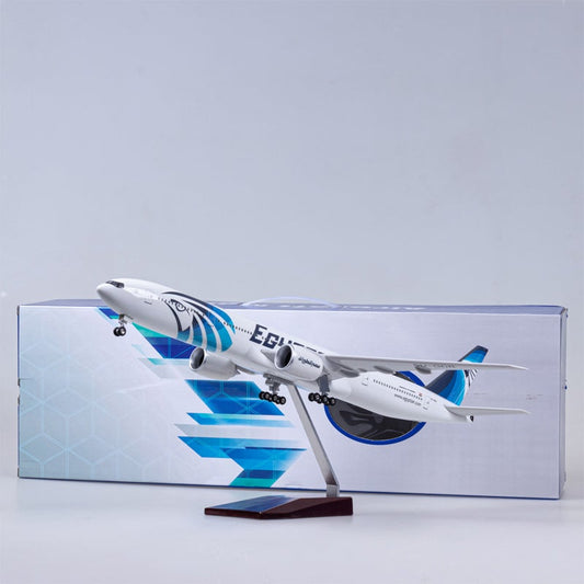 EgyptAir Metal Airplane B777 47CM 1:157 Diecast Scale Model
