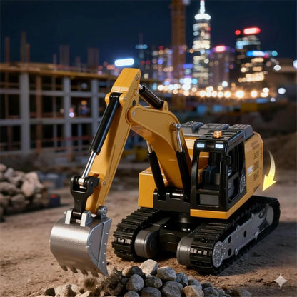 Mini RC Excavator Toy 1/64 Scale Construction Vehicle