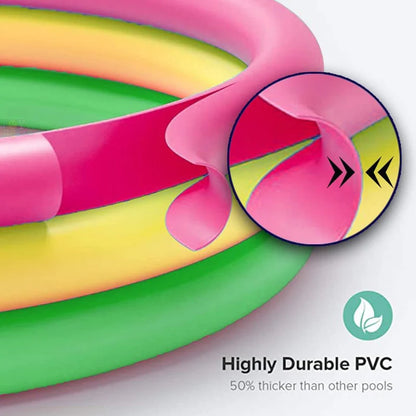 4 FT ROUND SHAPE PORTABLE INFLATABLE & FOLDABLE SWIMMING POOL OUTDOOR & INDOOR WATER SWIMMING POOL FOR KIDS & ADULTS