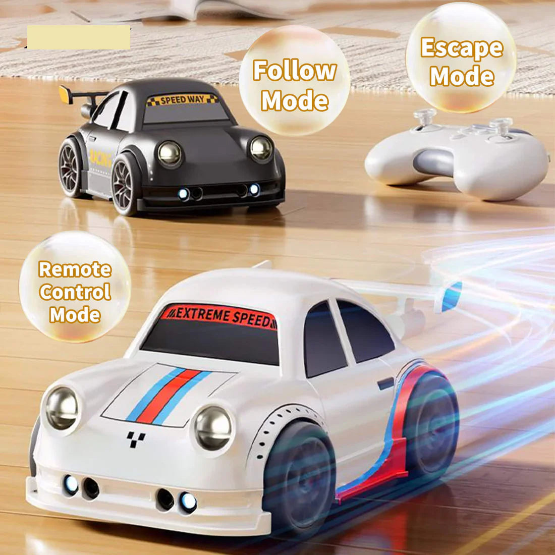 RC Car with Motion Sensor - Smart Escape and Follow Me