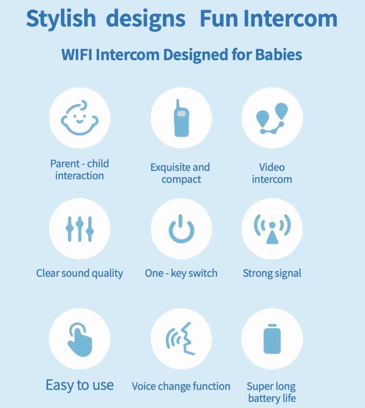 Video Walkie Talkies 2.0 | 2” Screen, Share Pic, Micro Chat, Emoji