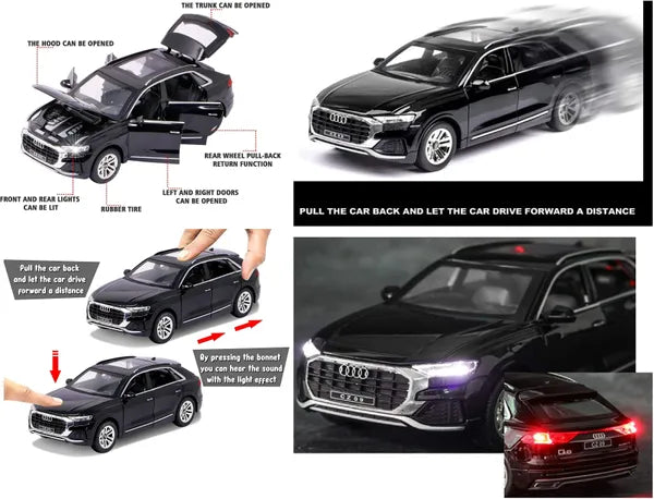 Audi Q8 Scale Model Diecast Metalcar - All Size