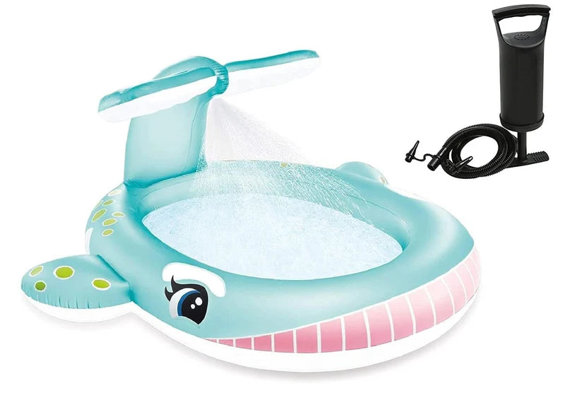 6.6 FT WHALE THEME PORTABLE INFLATABLE & FOLDABLE SWIMMING POOL OUTDOOR & INDOOR WATER SWIMMING POOL FOR KIDS & ADULTS