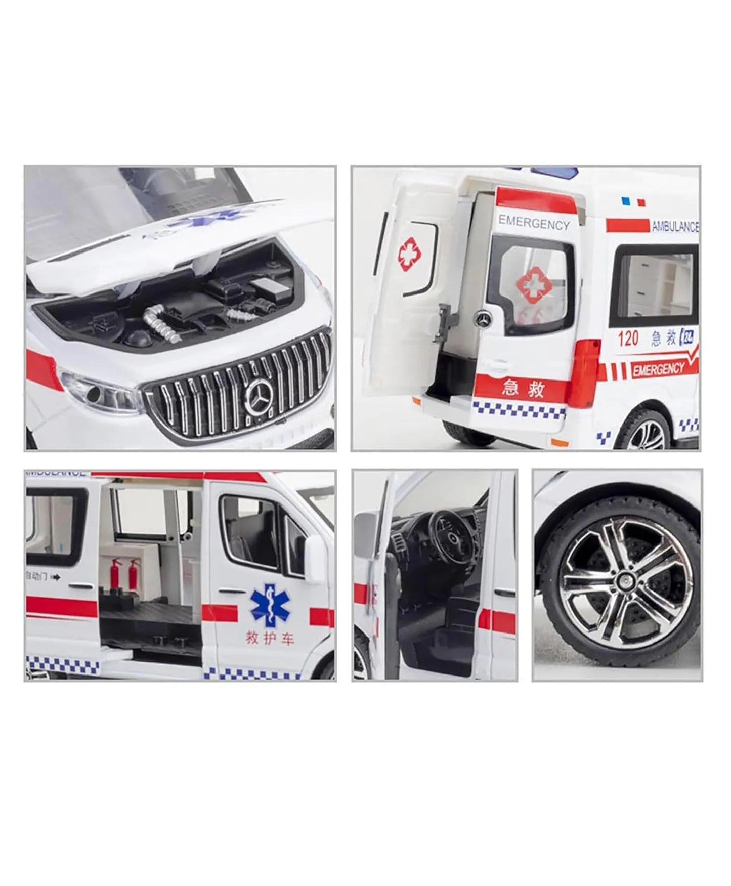 Mercedes Benz Ambulance Van 1:24 Diecast Scale Model Car