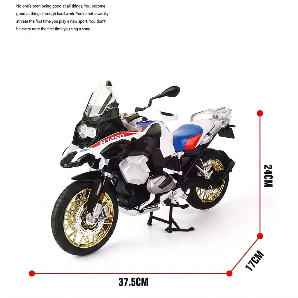 Alloy Motorcycle R1250GS Smoke 1:6 Diecast Alloy Model Bike