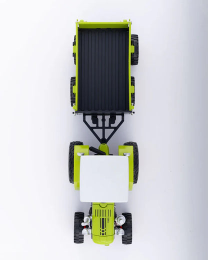 Classic Red Tractor with Trailer Diecast Model 1:24 Scale