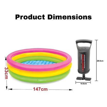 5 FT ROUND SHAPE PORTABLE INFLATABLE & FOLDABLE SWIMMING POOL OUTDOOR & INDOOR WATER SWIMMING POOL FOR KIDS & ADULTS