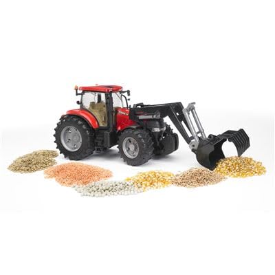 REMOTE CONTROL FARM TRACTOR FOR KIDS, REALISTIC RC TRACTOR WITH REAR LOADER AND FRONT LOADER, MULTI COLOUR  [SIZE:-21CM*12CM*7CM]