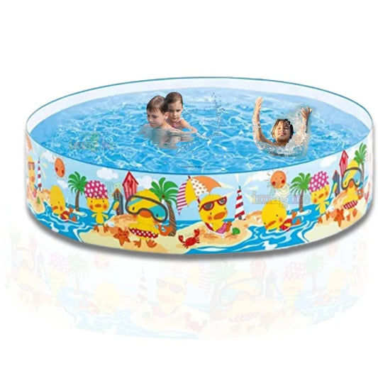 4 FT ROUND SHAPE WITHOUT AIR PORTABLE INFLATABLE & FOLDABLE SWIMMING POOL OUTDOOR & INDOOR WATER SWIMMING POOL FOR KIDS & ADULTS