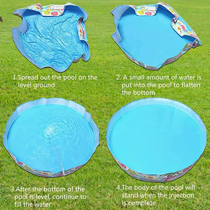 4 FT ROUND SHAPE WITHOUT AIR PORTABLE INFLATABLE & FOLDABLE SWIMMING POOL OUTDOOR & INDOOR WATER SWIMMING POOL FOR KIDS & ADULTS