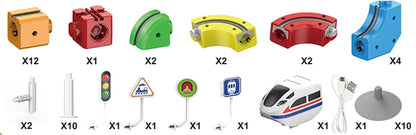 51pcs Electric Train - STEM Educational Flexible Race Track