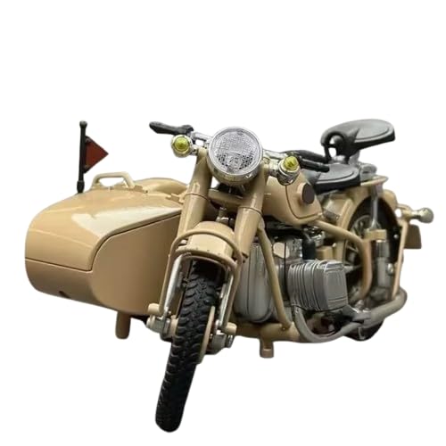 Vintage Military Sidecar Motorcycle 1:10  Die Cast Model