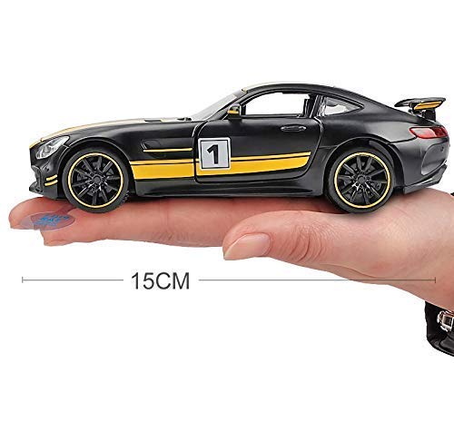 MERECDES BENZ AMG GTR RB 1:32 DIECAST METAL PULLBACK TOY CAR WITH OPENABLE DOORS & LIGHT, MUSIC BOYS CAR FOR KIDS BEST TOYS GIFTS TOYS FOR KIDS [SIZE:-15CM*7CM*4CM]【 MULTICOLOR 】 [Size : 15Cm*6.4Cm*4Cm]